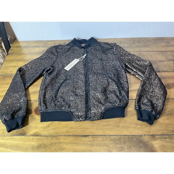 Diesel Womens Metallic Bronze Wendy Jacket Size Small - Picture 1 of 16